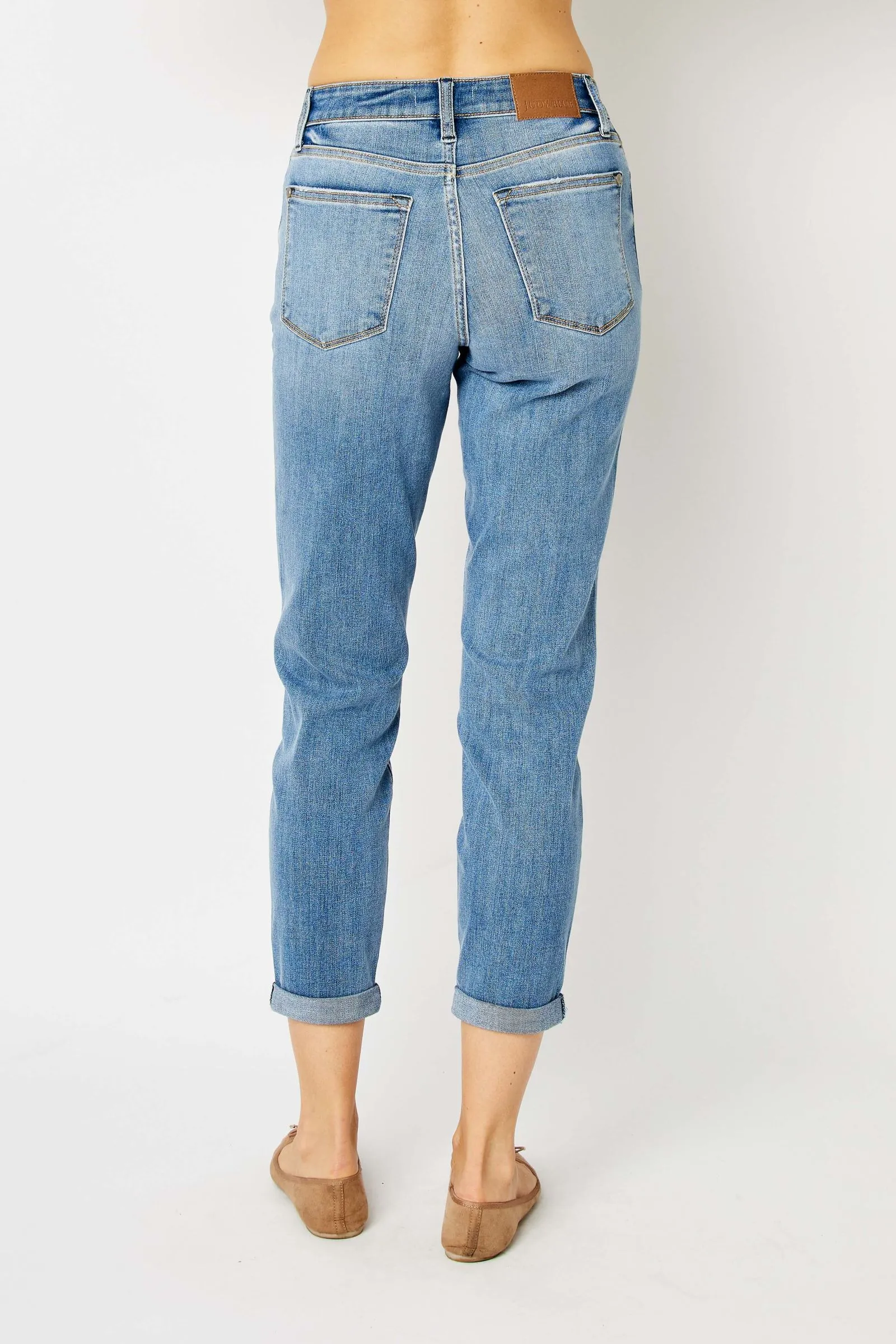 Midrise Cuffed Jeans