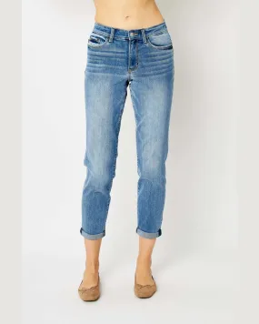 Midrise Cuffed Jeans