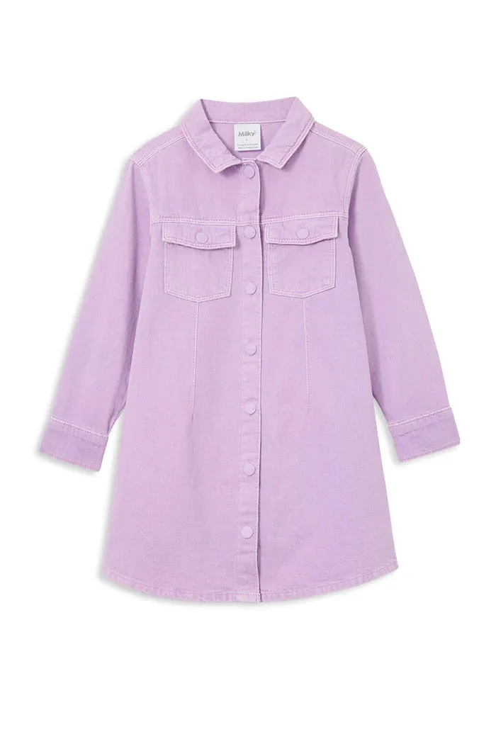 Milky - Lavender Denim Dress