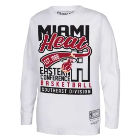 Mitchell & Ness Miami HEAT Tail Sweep Kids Long Sleeve Tee