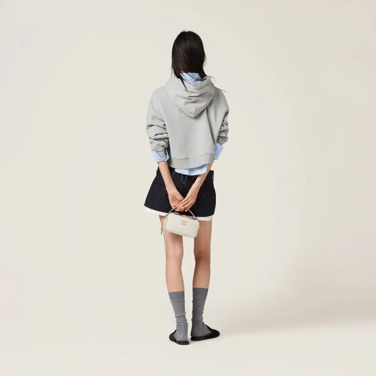 MiuMiu  |Unisex Blended Fabrics Street Style Long Sleeves Plain