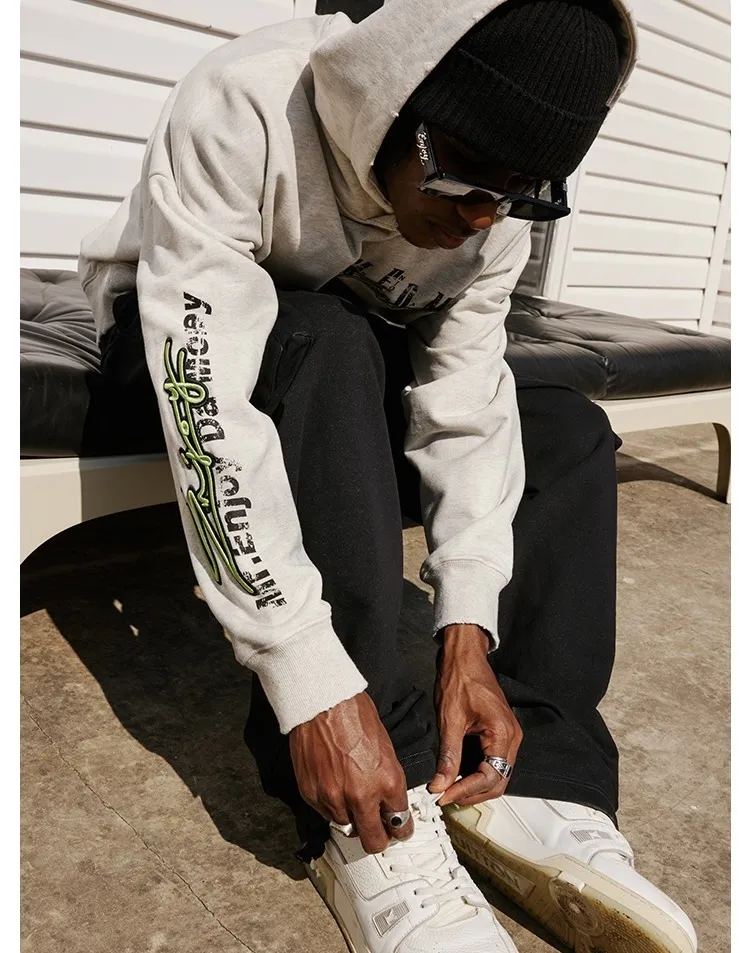 MR. ENJOY DA MONEY  |Unisex Street Style Long Sleeves Plain Oversized Logo