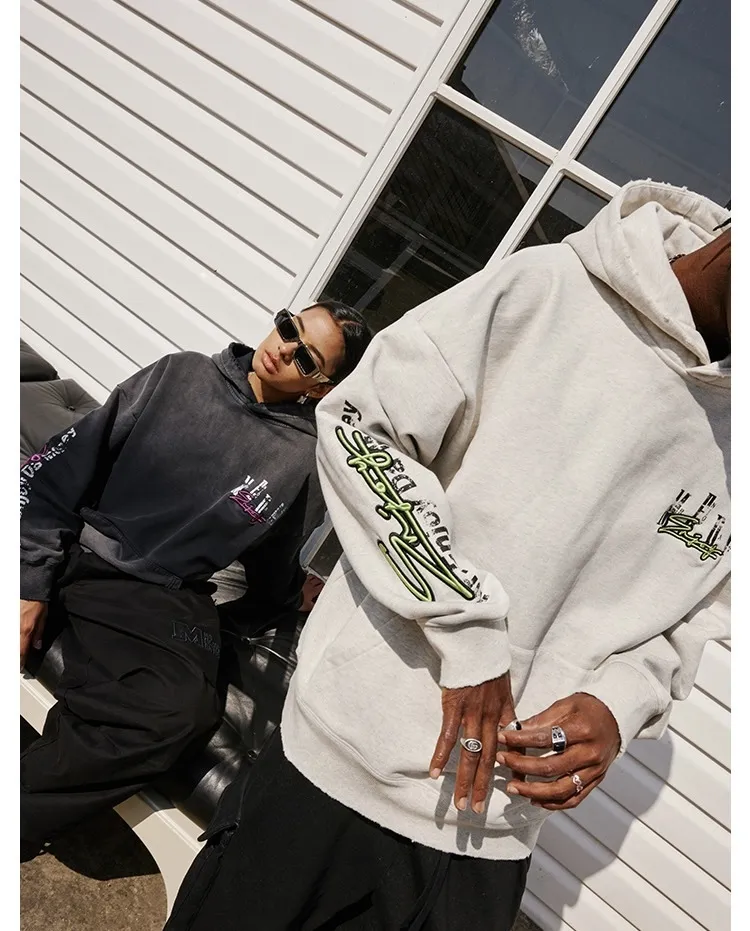 MR. ENJOY DA MONEY  |Unisex Street Style Long Sleeves Plain Oversized Logo