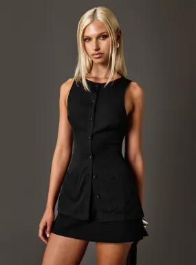 Mystick Vest Top Black