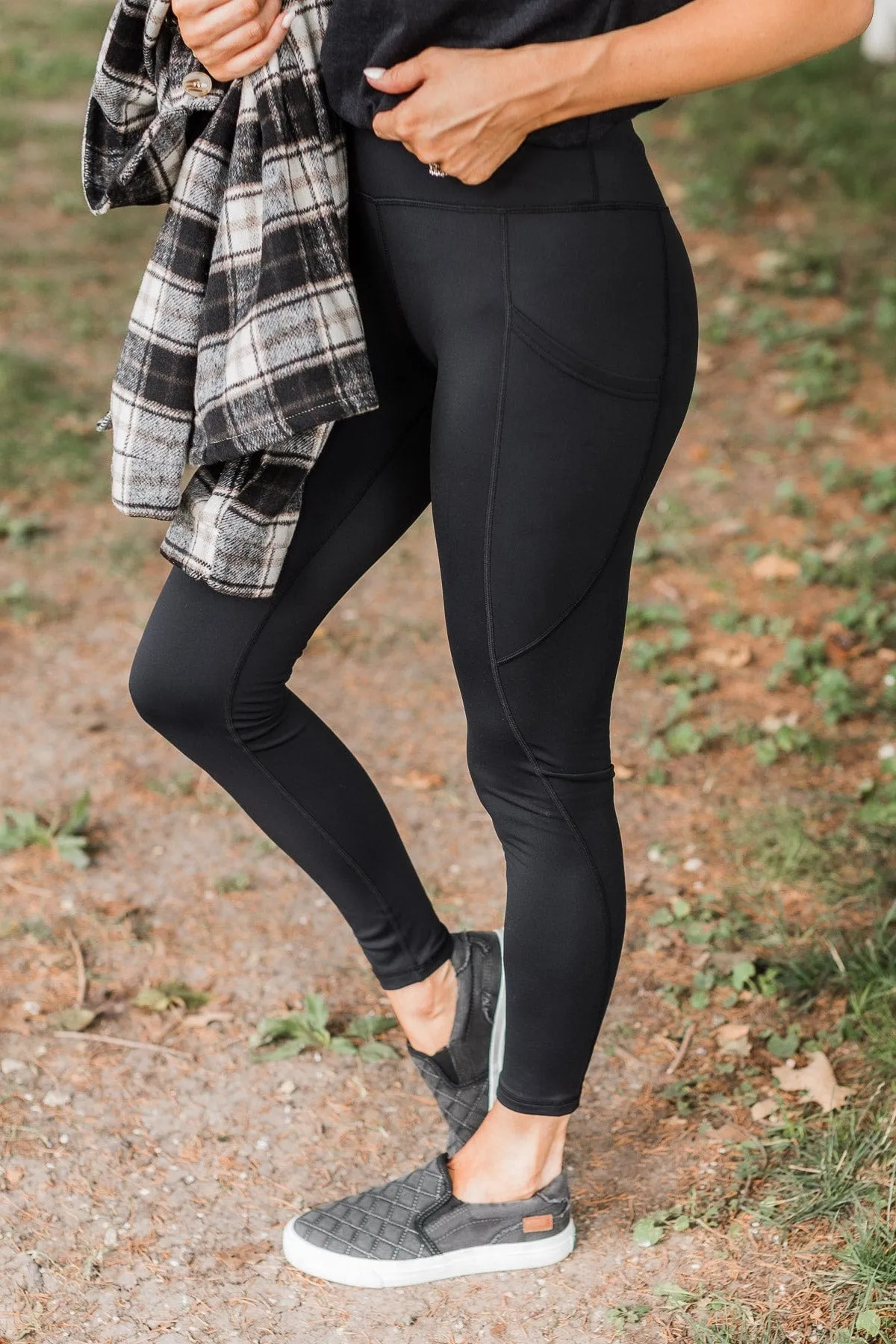 Nature Walks Athleisure Leggings- Black