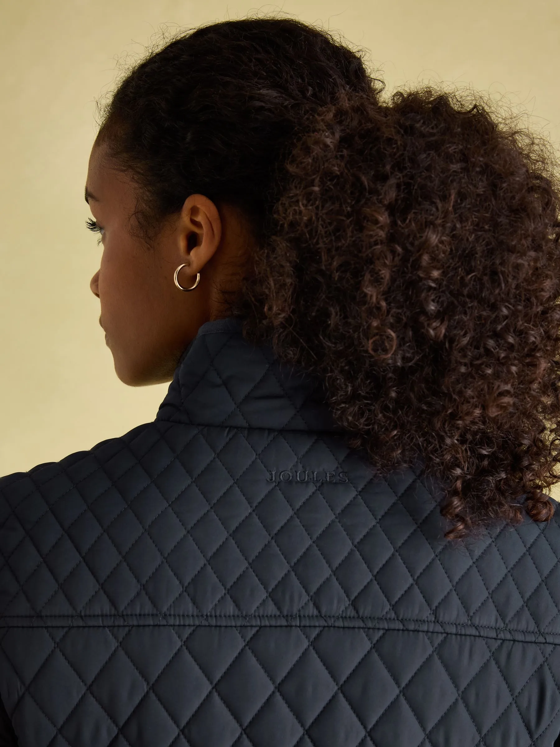 Navy Blue Showerproof Diamond Quilted Coat