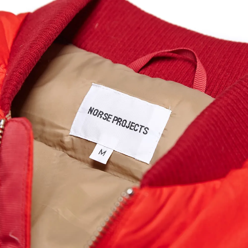 Norse Projects Torkild Down Poplin VestEmber