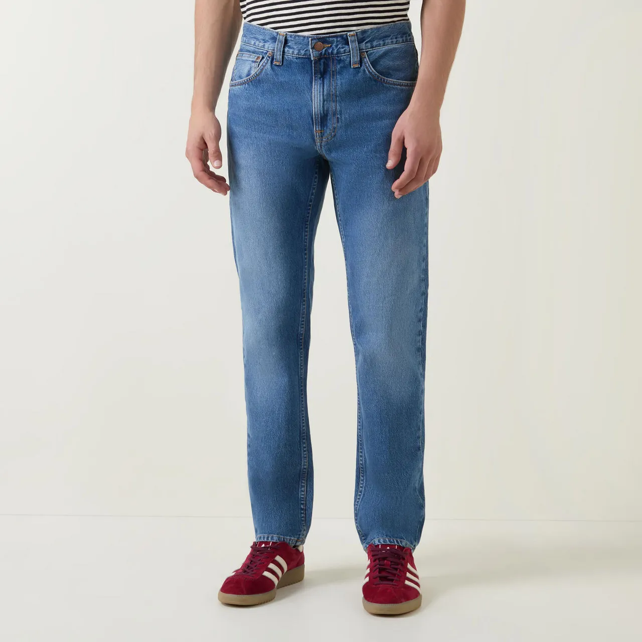 NUDIE JEANS The Sustainable Edit Gritty Jackson Straight-Leg Jeans - Light Wash