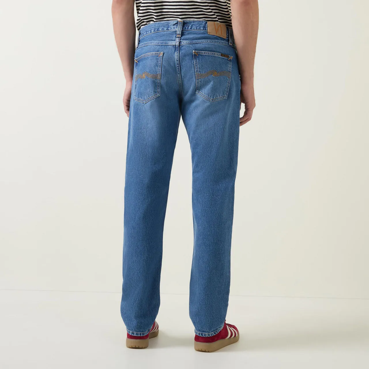 NUDIE JEANS The Sustainable Edit Gritty Jackson Straight-Leg Jeans - Light Wash