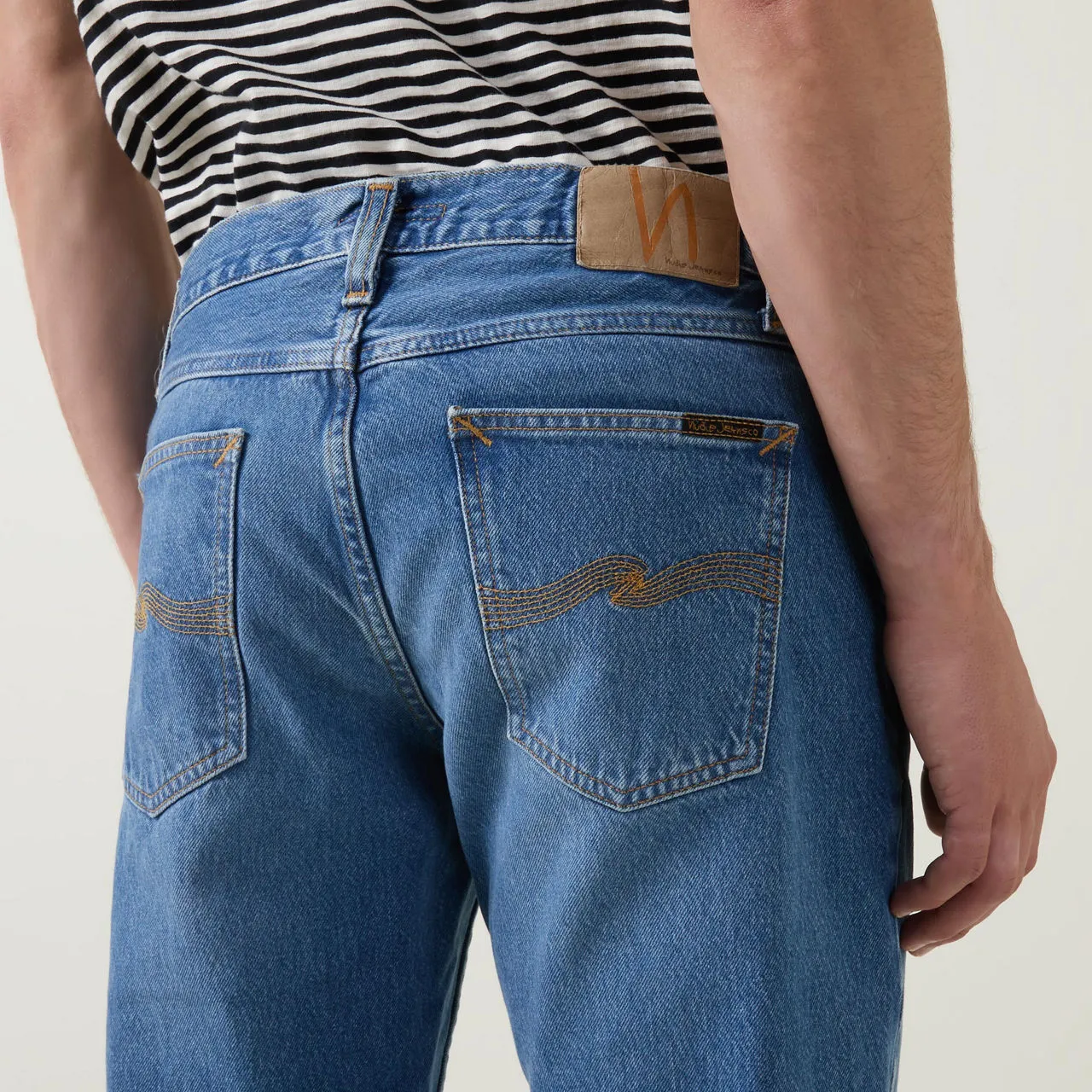 NUDIE JEANS The Sustainable Edit Gritty Jackson Straight-Leg Jeans - Light Wash