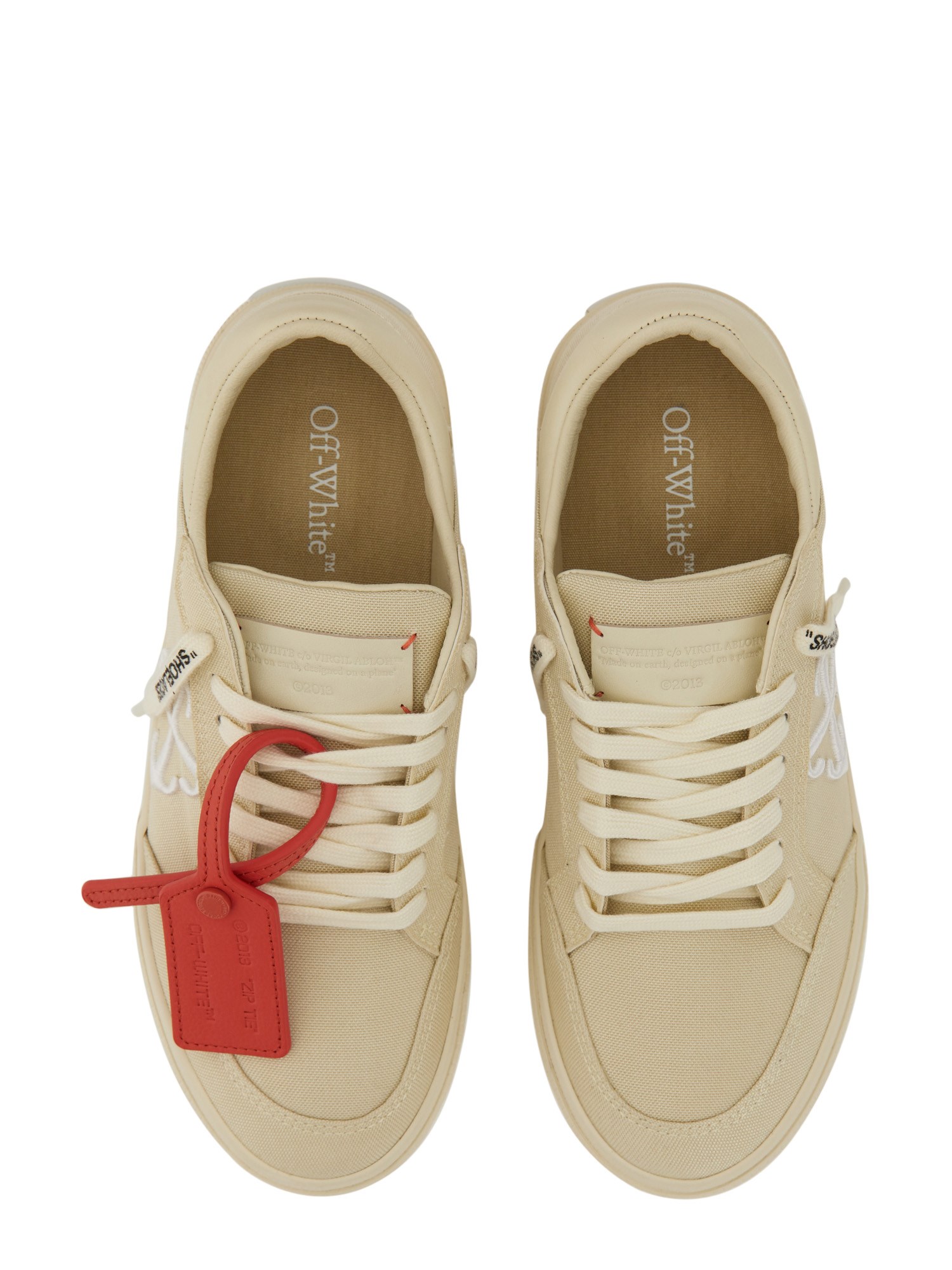 OFF-WHITE    NEW VULCANIZED COTTON CANVAS LOW TOP SNEAKER