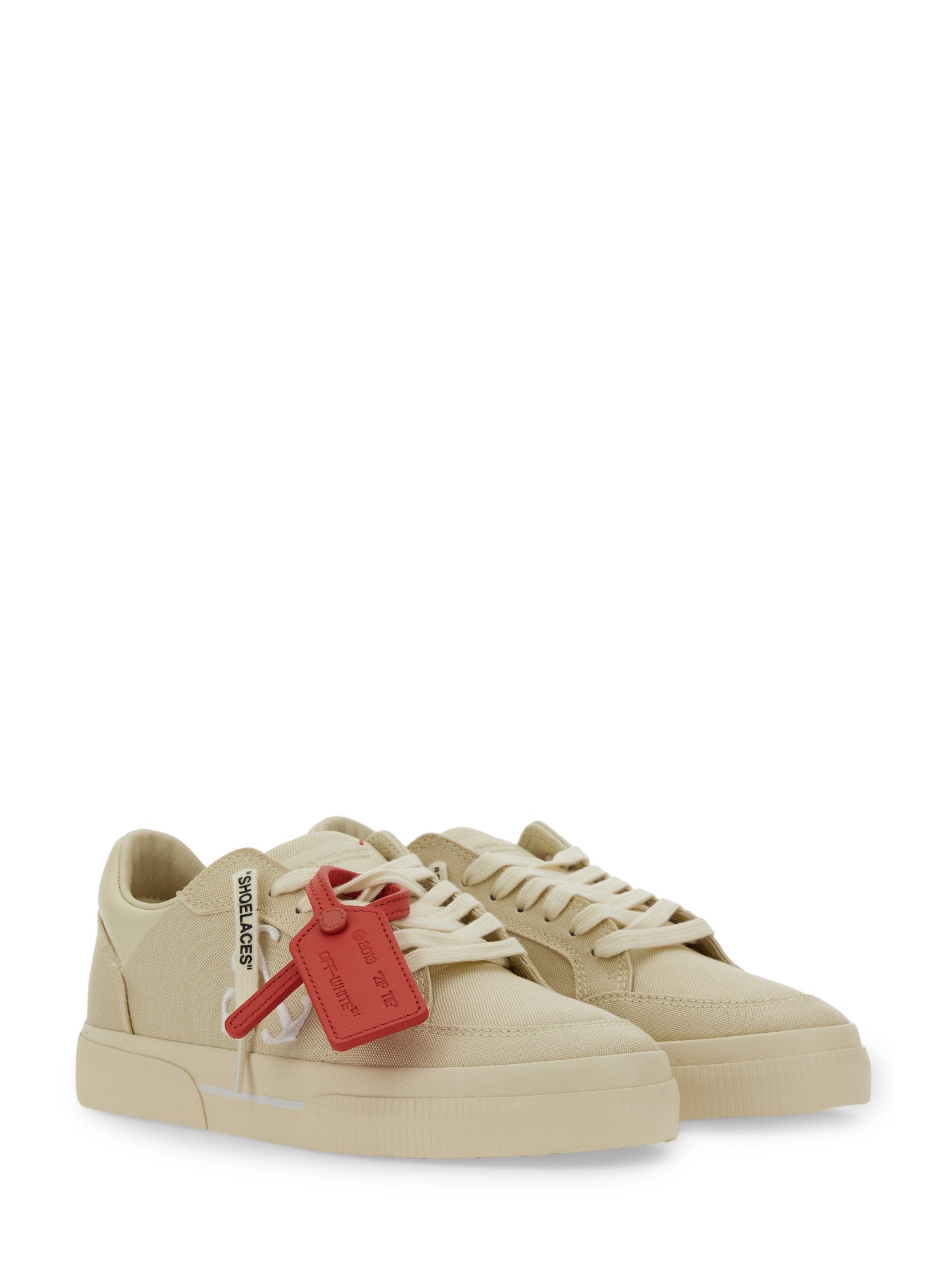 OFF-WHITE    NEW VULCANIZED COTTON CANVAS LOW TOP SNEAKER