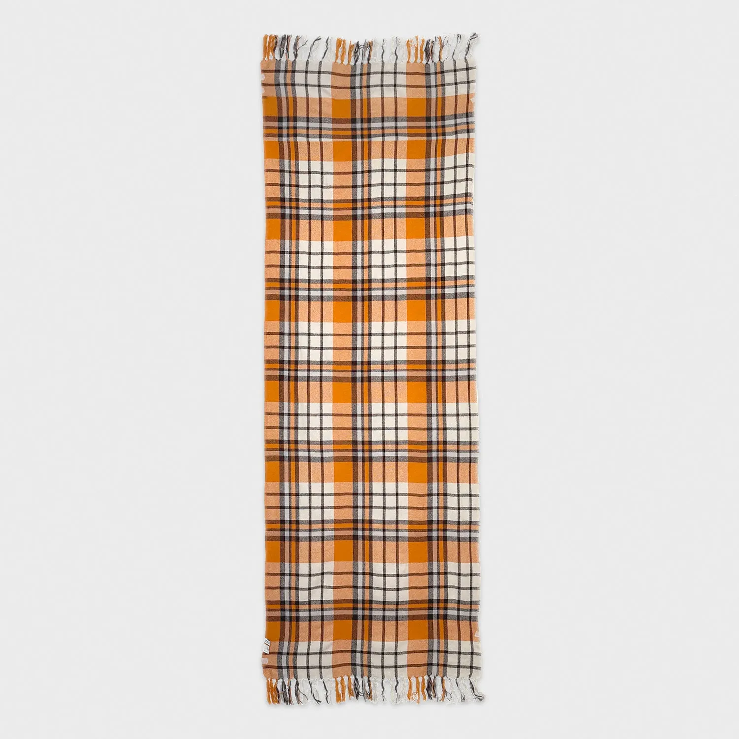 Orange Tartan Cashmere Scarf