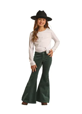 Panhandle Slim Kids Green Corduroy Bell Jeans