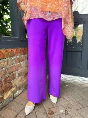 Purple Wide Leg Trousers