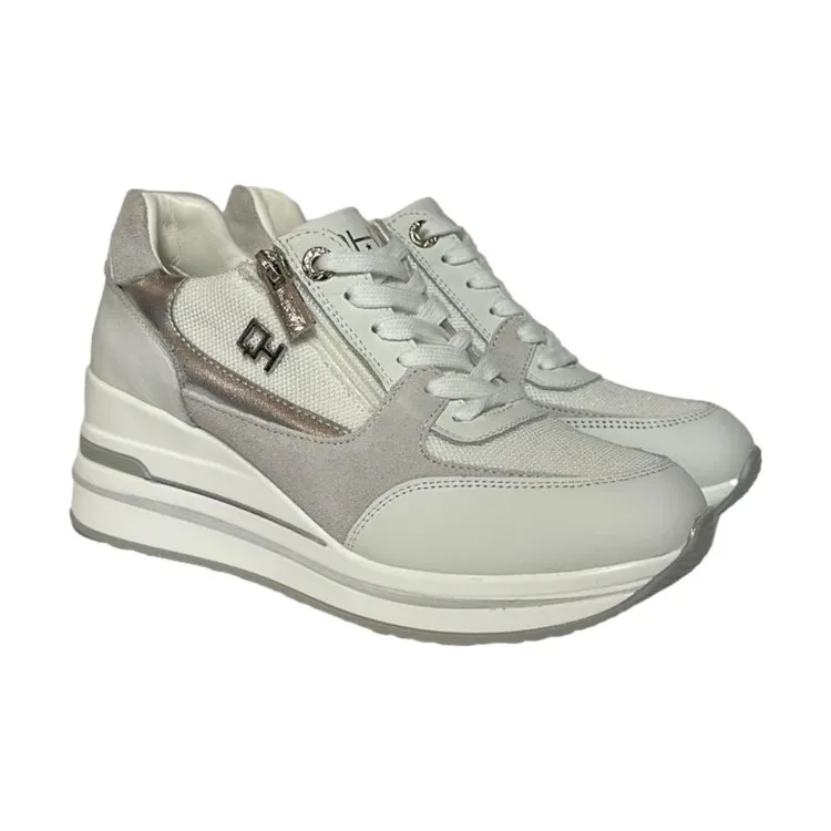 QH7 Queen Helena QH7018 Sneaker Donna Stringate White Grey