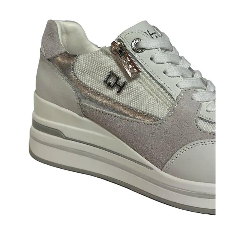 QH7 Queen Helena QH7018 Sneaker Donna Stringate White Grey