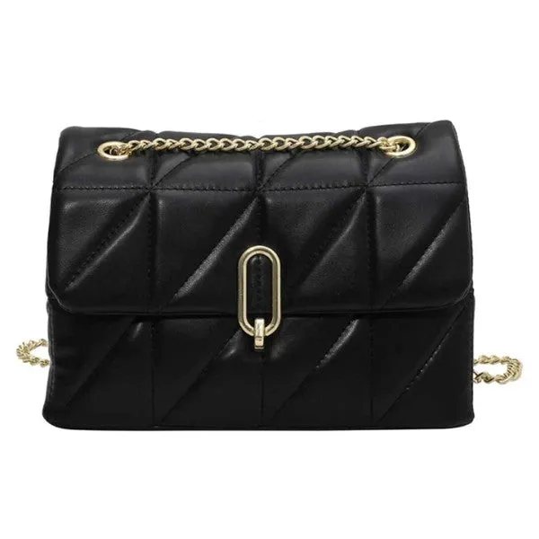 Quilted Vegan Leather Shoulder Bag