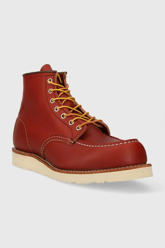 Red Wing leather shoes Moc Toe red color 8875