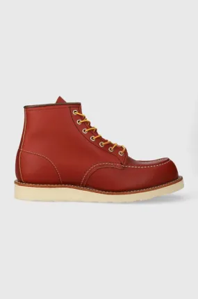 Red Wing leather shoes Moc Toe red color 8875