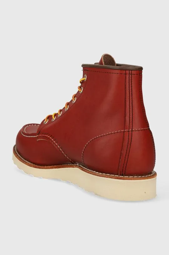 Red Wing leather shoes Moc Toe red color 8875