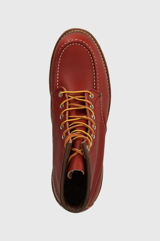 Red Wing leather shoes Moc Toe red color 8875