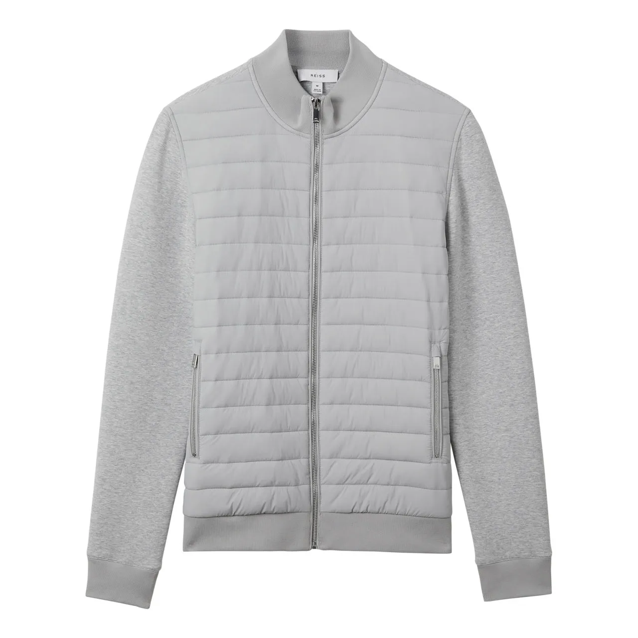 REISS Freddie Quilted Coat - Grey