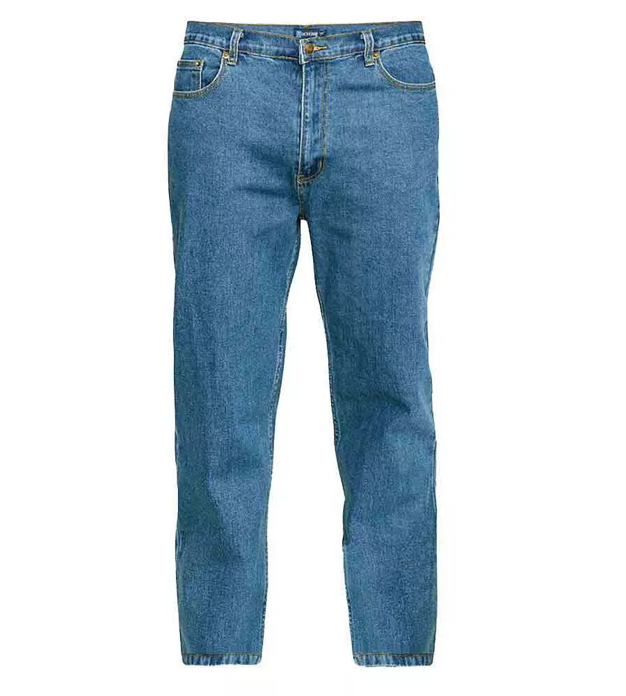 Rockford Mens Blue Stonewash Comfort Fit Stretch Jeans (CARLOS STONEWASH)