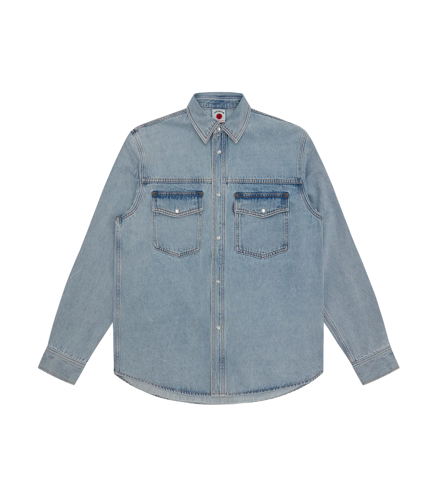 RUNNING DOG DENIM SHIRT - HEAVY WASH BLUE