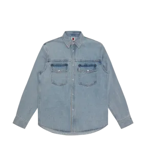 RUNNING DOG DENIM SHIRT - HEAVY WASH BLUE