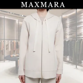 S Max Mara  |Unisex Blended Fabrics Street Style Long Sleeves Plain