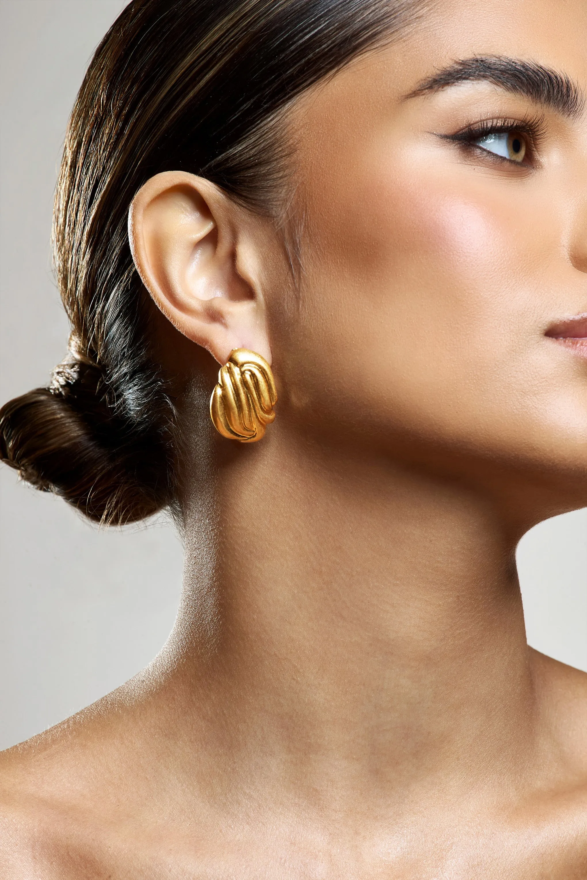 Safa | Gold Abstract Earrings