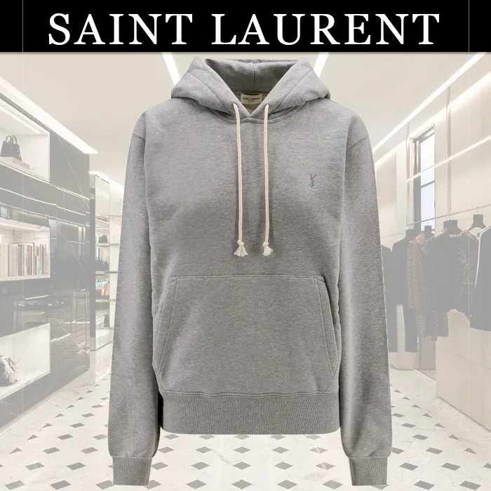 Saint Laurent  |Unisex Blended Fabrics Street Style Long Sleeves Plain