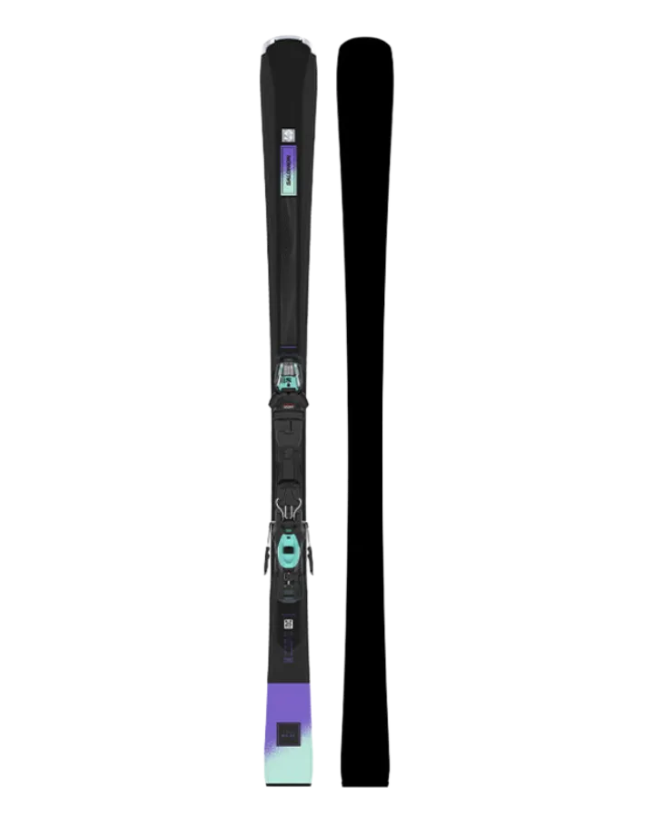 Salomon S/Max N°6 XT Women's Snow Skis (& M10 GW Bindings) - Black / Paisley Purple / Beach Glass - 2024