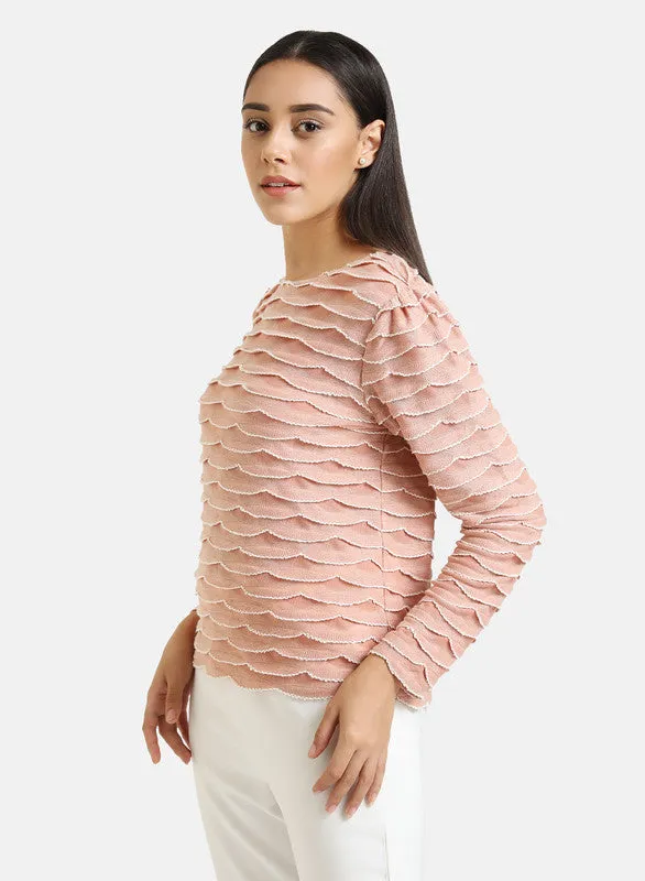 Scallop Textured Pullover