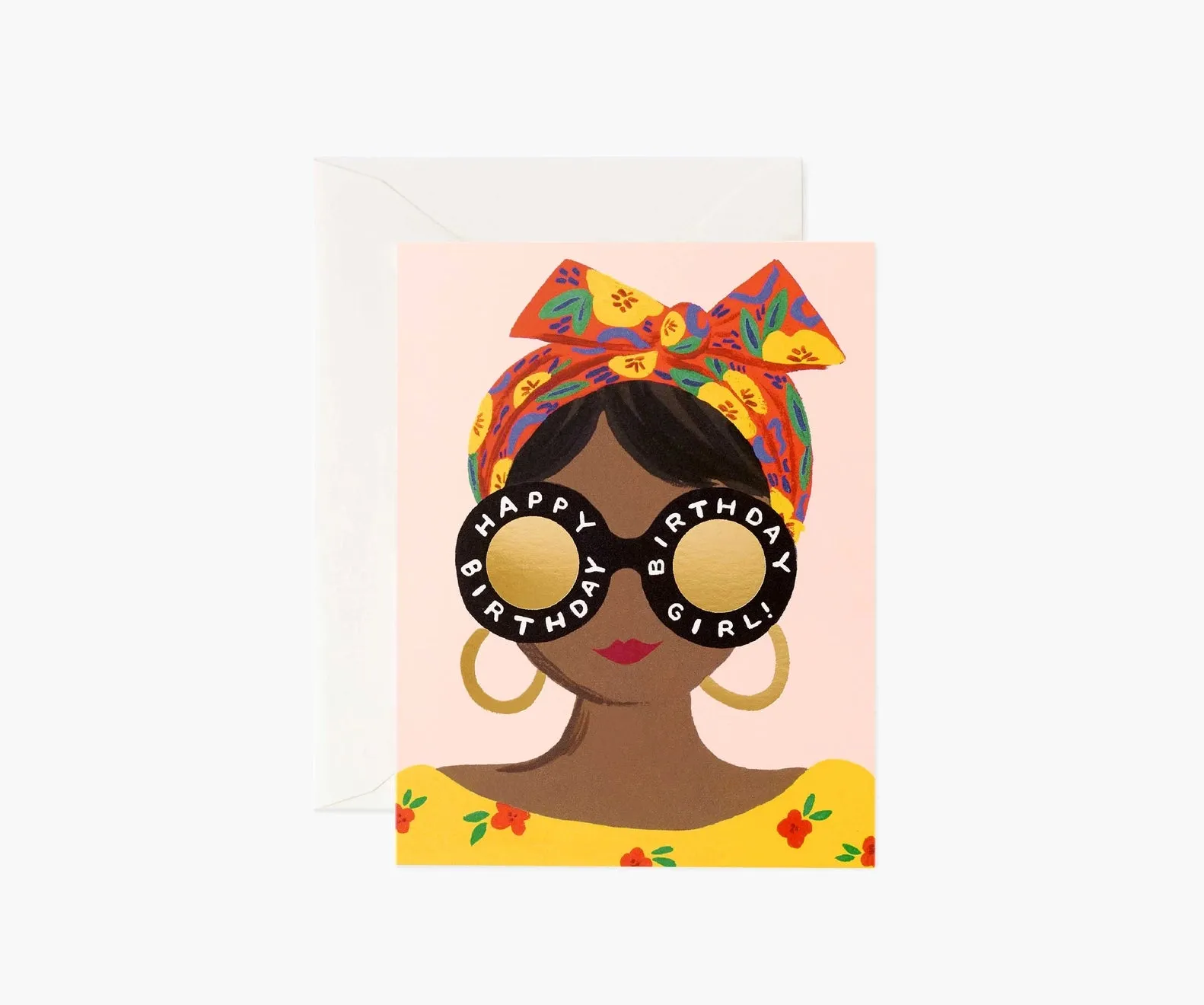 Scarf Birthday Girl Card