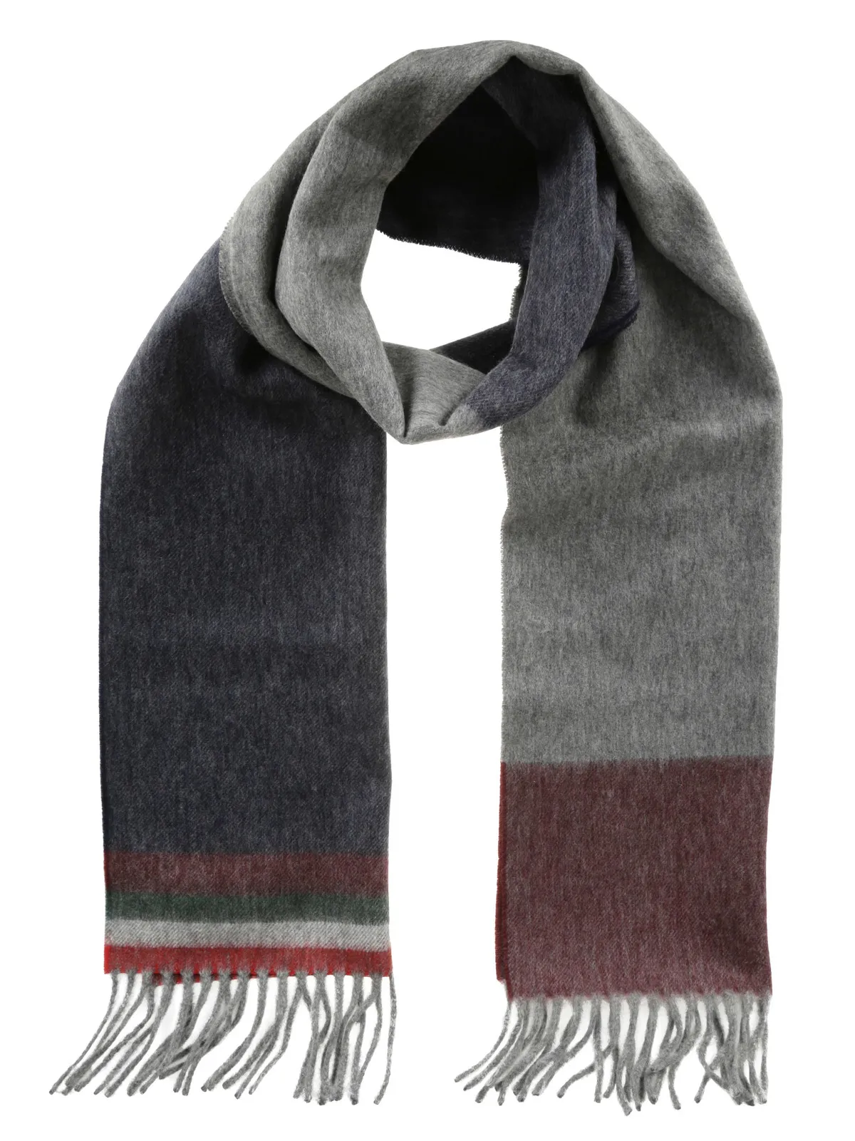 SCARF - BURGUNDY/GREEN