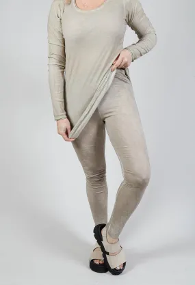 Sheer Leggings in Straw Cloud