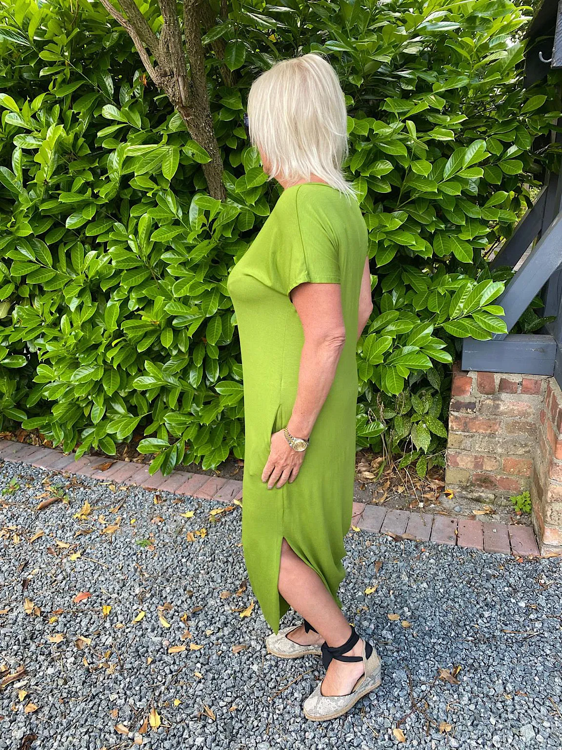 Side Split Knot Dress Jade