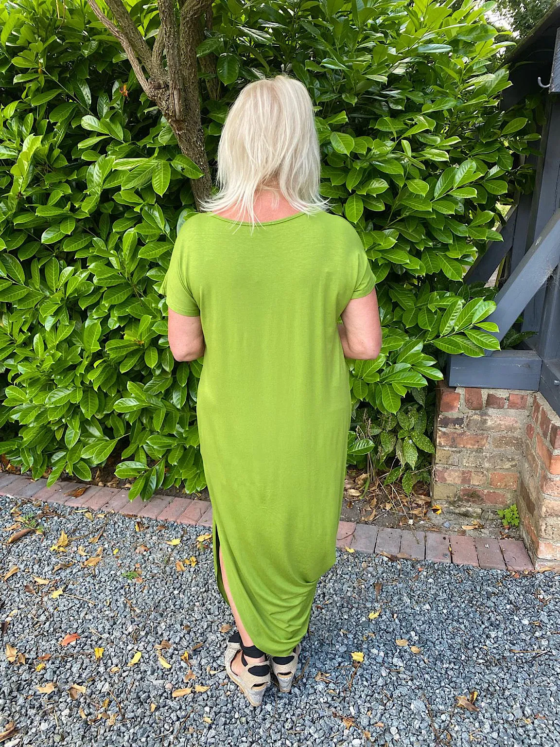 Side Split Knot Dress Jade