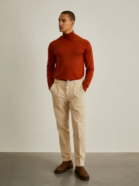 Slim fit corduroy pants