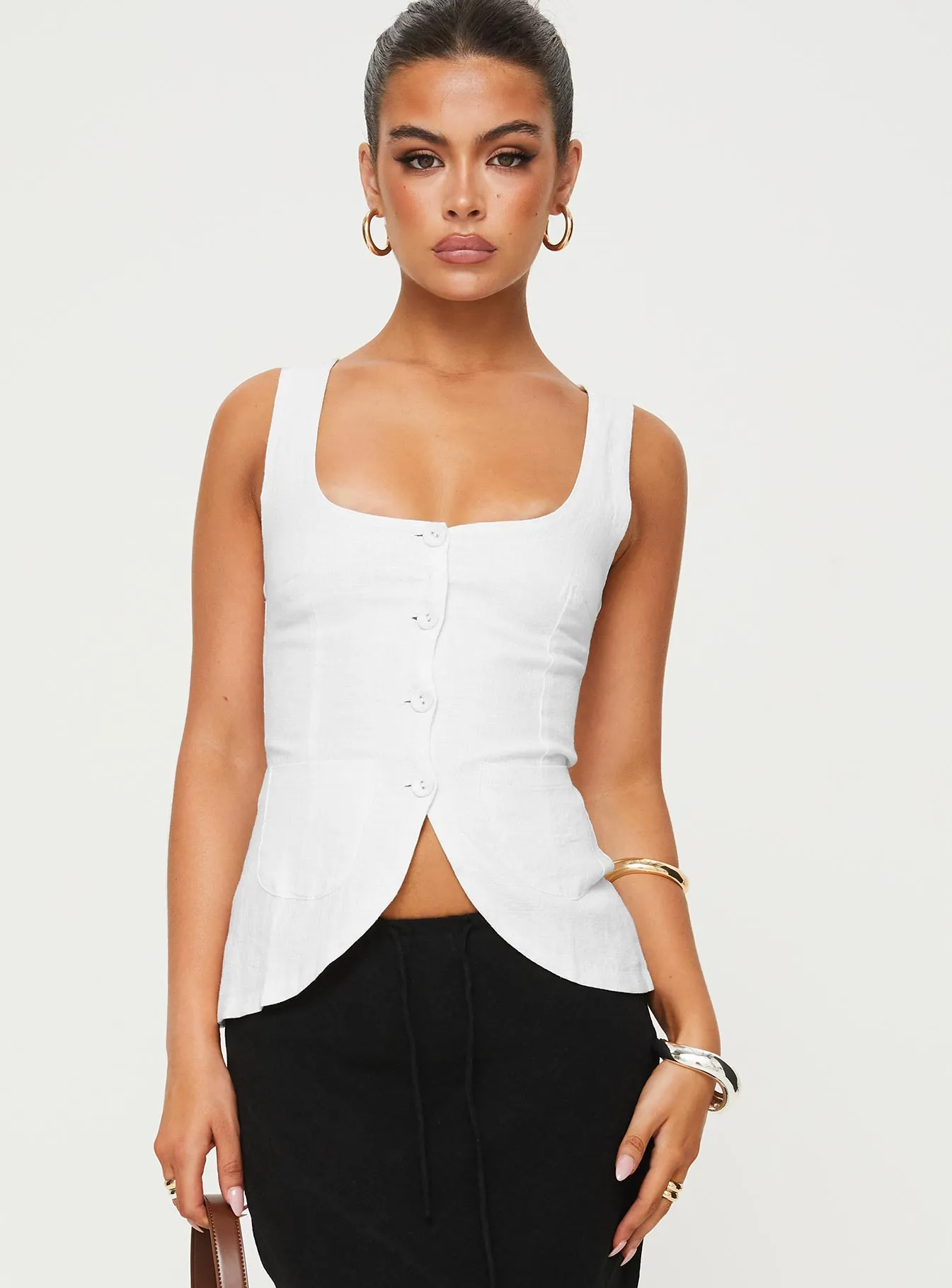 Spirito Vest Top White