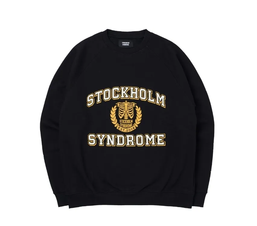 STOCKHOLM SYNDROME  |Crew Neck Unisex Street Style Long Sleeves Plain Cotton Logo