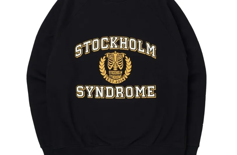 STOCKHOLM SYNDROME  |Crew Neck Unisex Street Style Long Sleeves Plain Cotton Logo