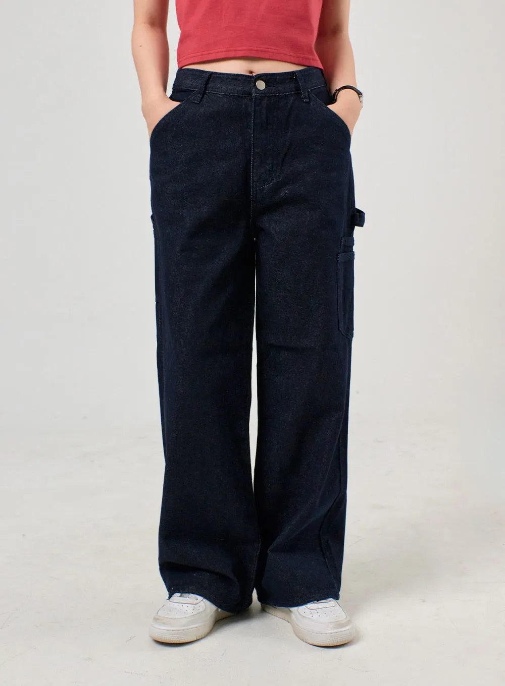 Straight Leg Pocket Jeans OF406