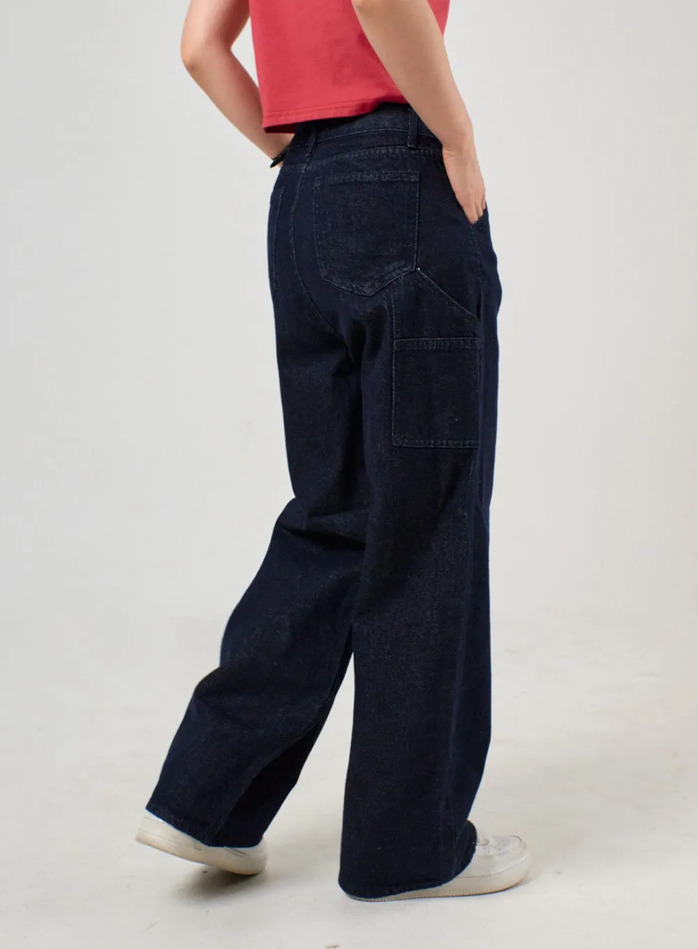 Straight Leg Pocket Jeans OF406