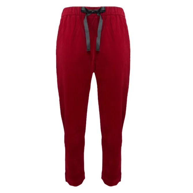 SUN68 PANTALONE COULISSE CORDUROY ROSSO P43203-10