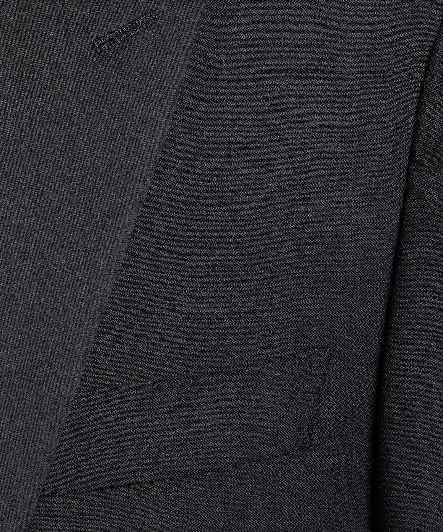 Sutton Peak Lapel Tuxedo Jacket in Black Italian Wool