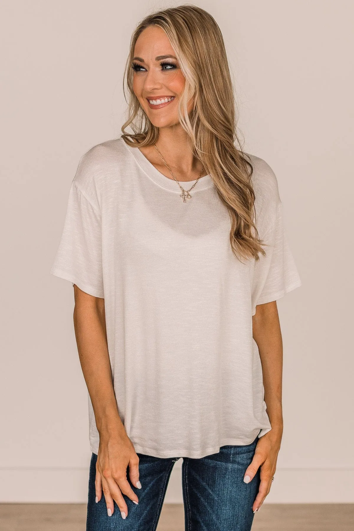 Tearing Down Boundaries Knit Top- Ivory