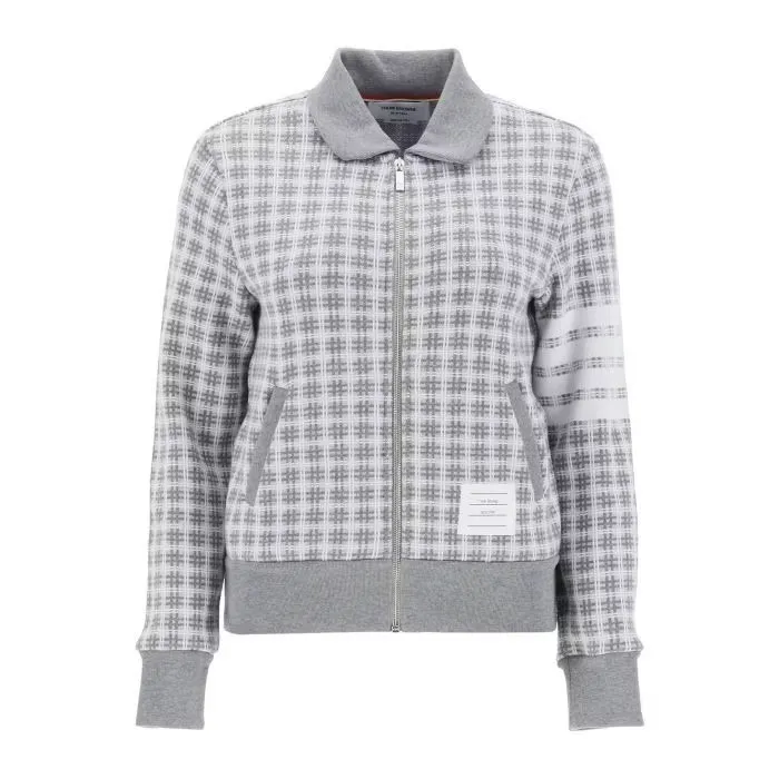 THOM BROWNE  |Other Plaid Patterns Unisex Street Style Long Sleeves Cotton